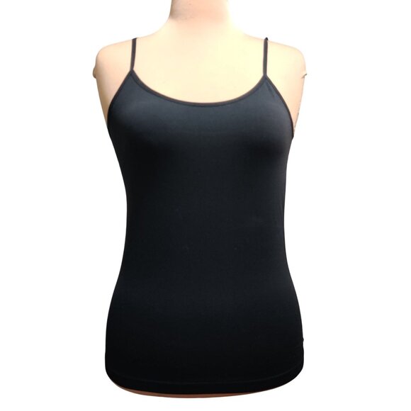 Worthington L XL womens shapewear tank top black seamless stretch cami smoothing - Picture 1 of 12